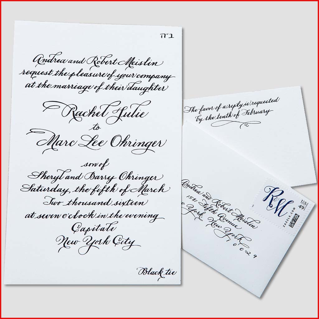 MJW Calligraphy | Michael J. Weinstein | Meislin Wedding 1edited