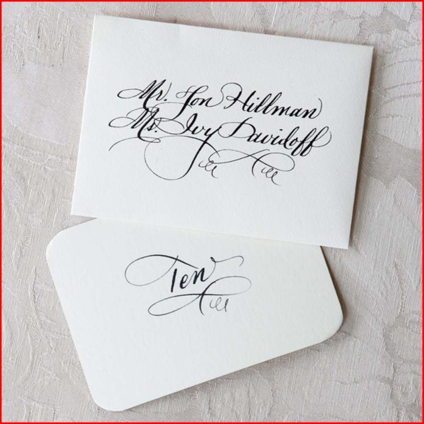 MJW Calligraphy | Michael Weinstein | PLACE CARDS 09