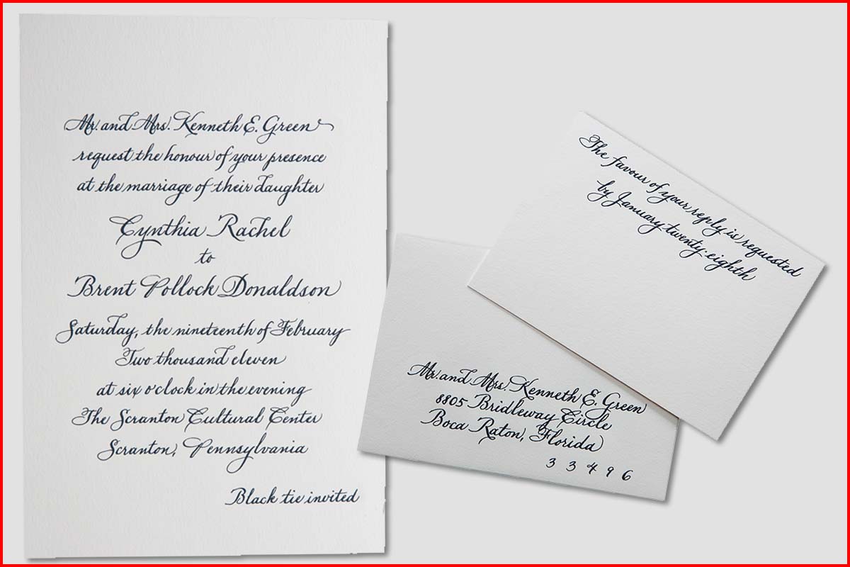 MJW Calligraphy | Michael J. Weinstein | Green Wedding 1edited