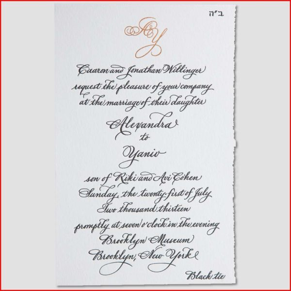 MJW Calligraphy | Michael Weinstein | Invitations 05